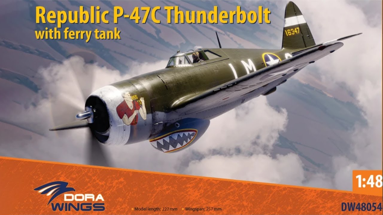 Unboxing Dora Wings 48054 1/48 Republic P-47C Thunderbolt With