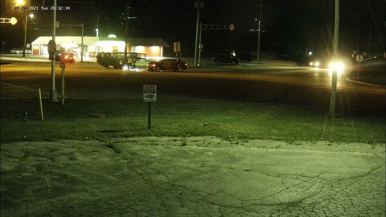 9/28/21 Blown Stop Northbound, Tbone, car rollover, Caledonia, WI 6