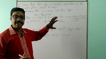 Complex Analysis | Analytic Function | Q1 BY Dr. Santosh Saxena