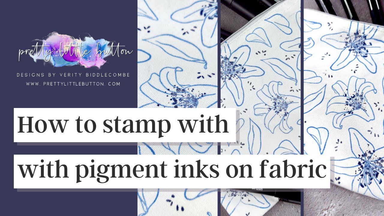 How to use pigment inks on fabric - Altenew Modern & Edgy stamp, die and stencil release!