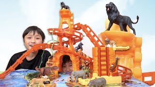 アニア マウンテンアイランド 恐竜や動物で遊んでみた【かとちゃん
