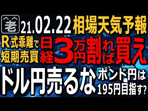 【相場天気予報】アメリカ市場が冴えない中、日経平均は月曜日恒例の上昇。売りも出ており上値は重いが、下げれば買いの相場だ。R式乖離を活用したい。為替は円安傾向が強く、売りが危険に。ラジオヤジの相場解説。