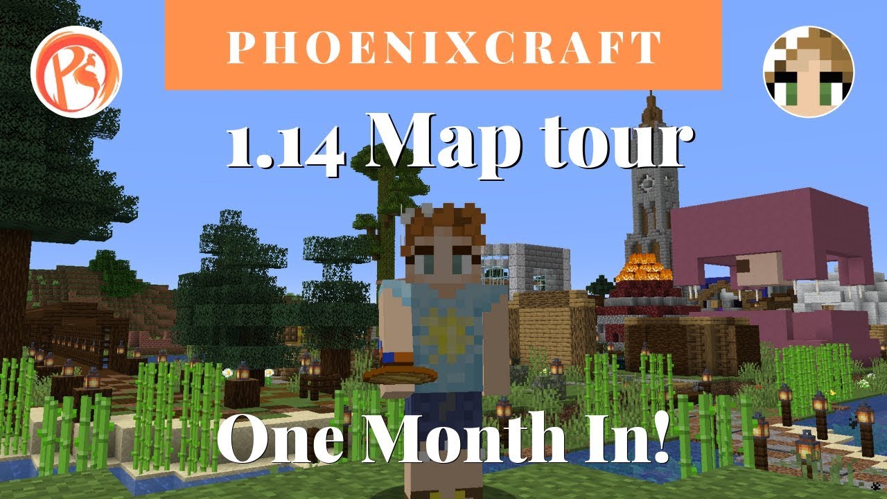 Phoenixcraft 1.14 Map Tour, One Month Later! : Phoenixcraft Season 2 : Let's Play Minecraft