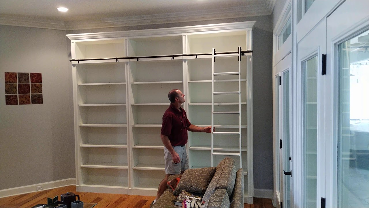 Rolling library ladder