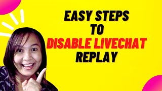 How to Disable Livechat Replay  on YouTube | Freelancing Tips for Beginners by Cristy Angelo
