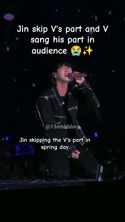 V singing his part in spring day in audience😭🔥#taejin #bts #shorts #jin #runseokjin_eptour #taehyung