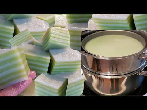 HOW To Make Steamed Layer Cake วิธทำขนมชั้น ของลาว ເຂົ້າຫນົມຊັ້ນ