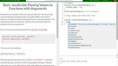 Basic JavaScript Passing Values to Functions with Arguments free code camp   Dani
