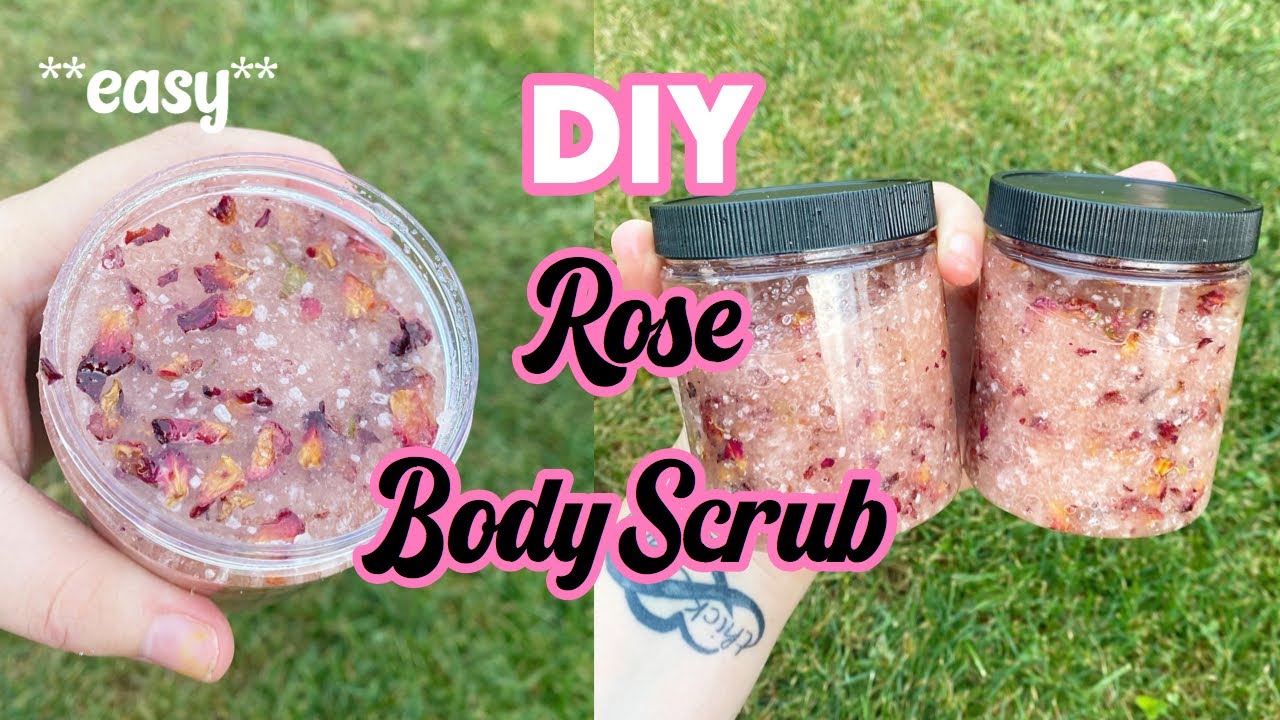 DIY Rose 🌹 Body Scrub 🧼😍 **easy** YouTube
