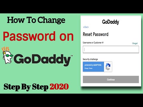 How To change Password of Godaddy account, How to Reset New Password on Godaddy, Step By step, 2020