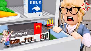 I Built A TINY MCDONALDS To HIDE From My STRICT Mom! (Roblox)