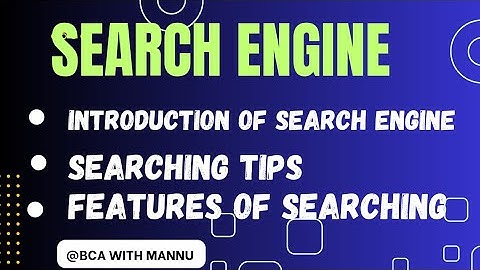 Searching & Web - Casting Techniques ||Web Designing|| @BCAwithMannu