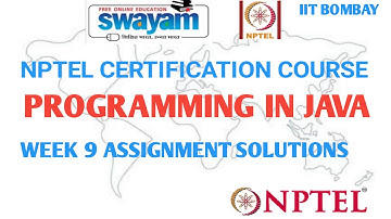 Programming in Java | Week 9 | Assignment Solutions 9 | NPTEL | Jan 2021