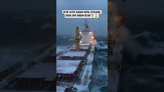 sebuah kapal diterjang ombak besar‼️😱 #shorts #fyp #heboh #trending #nelayanpantura #kapalpesiar