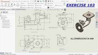 SolidWorks Drawing Tutorial for Beginners exercise 103