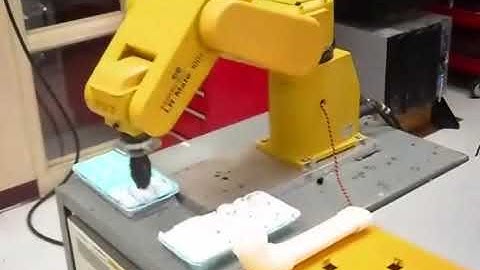 Simulation of Palletizing and Machine Tending with Robot