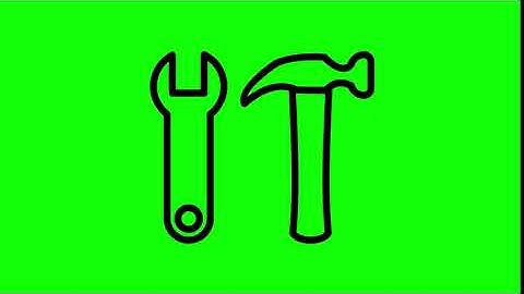 Animated Tools Icon on Green Screen With Pop-up Sound