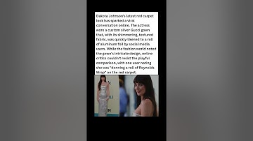 A Fashion Statement or a Fail 👗 Dakota Johnson