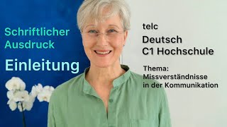 C1 Schreiben | Einleitung | telc Deutsch C1 Hochschule | Deutsch lernen
