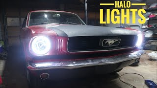 Installing eBay Halo Head Lights In 1966 Mustang