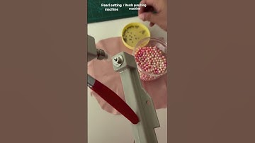 How to use beads punching machine/pearl setting machine.how to use no hole beads.#shorts #beads