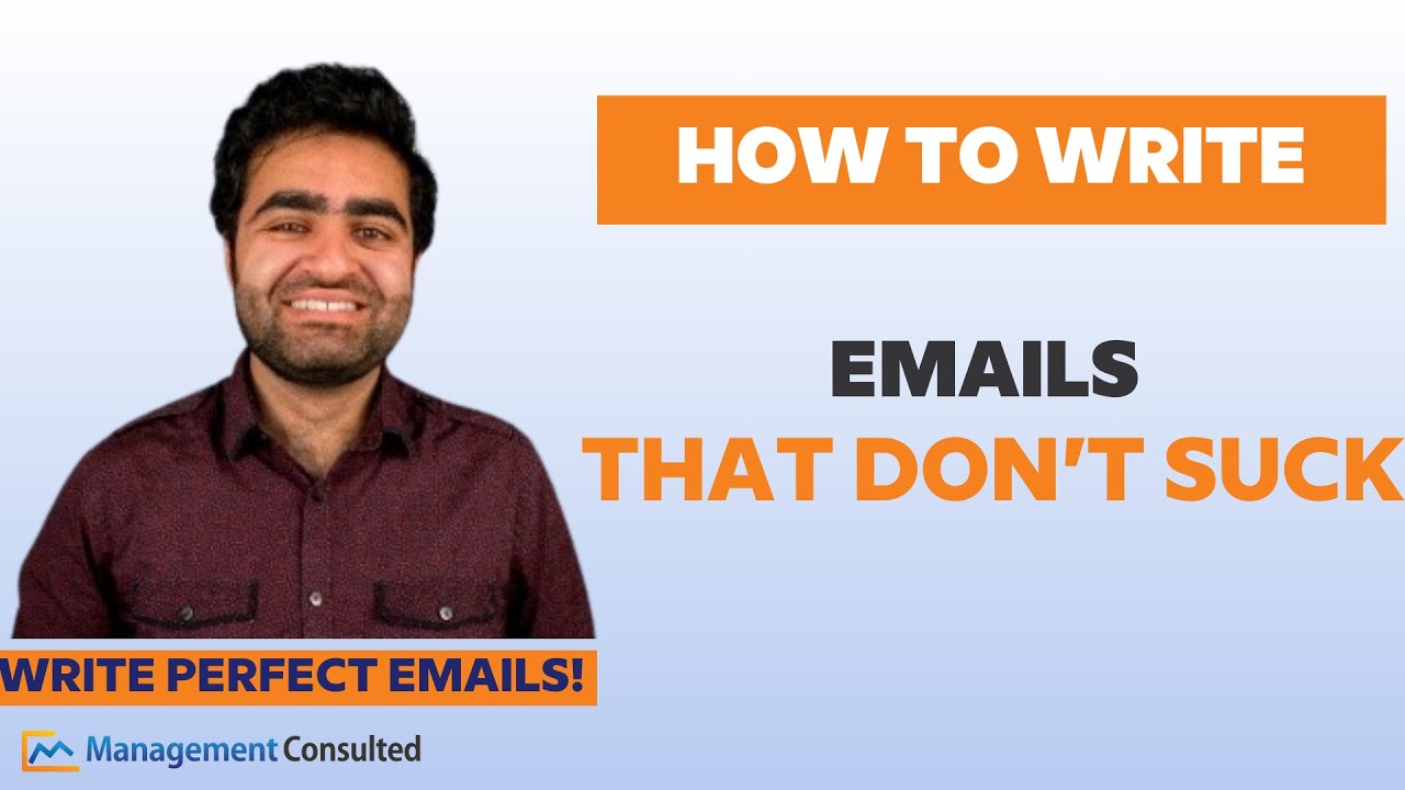 How to Write Emails that Don't Suck - YouTube