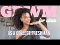 Get Ready With Me as a Freshman in College 💄 hair, makeup & outfit