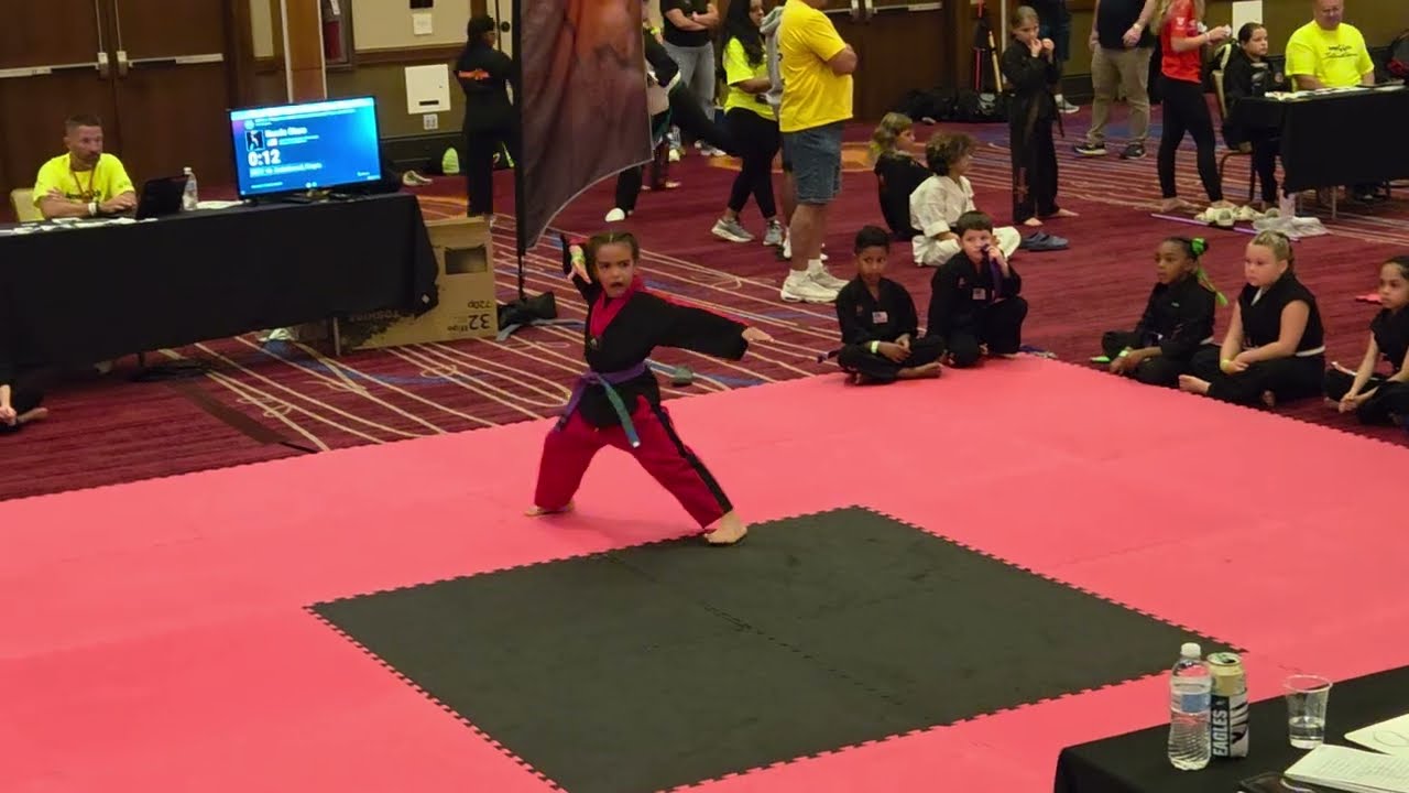 Mistake cost him 1st Place Trophy. AmeriKick Internationals 2025 Kids  