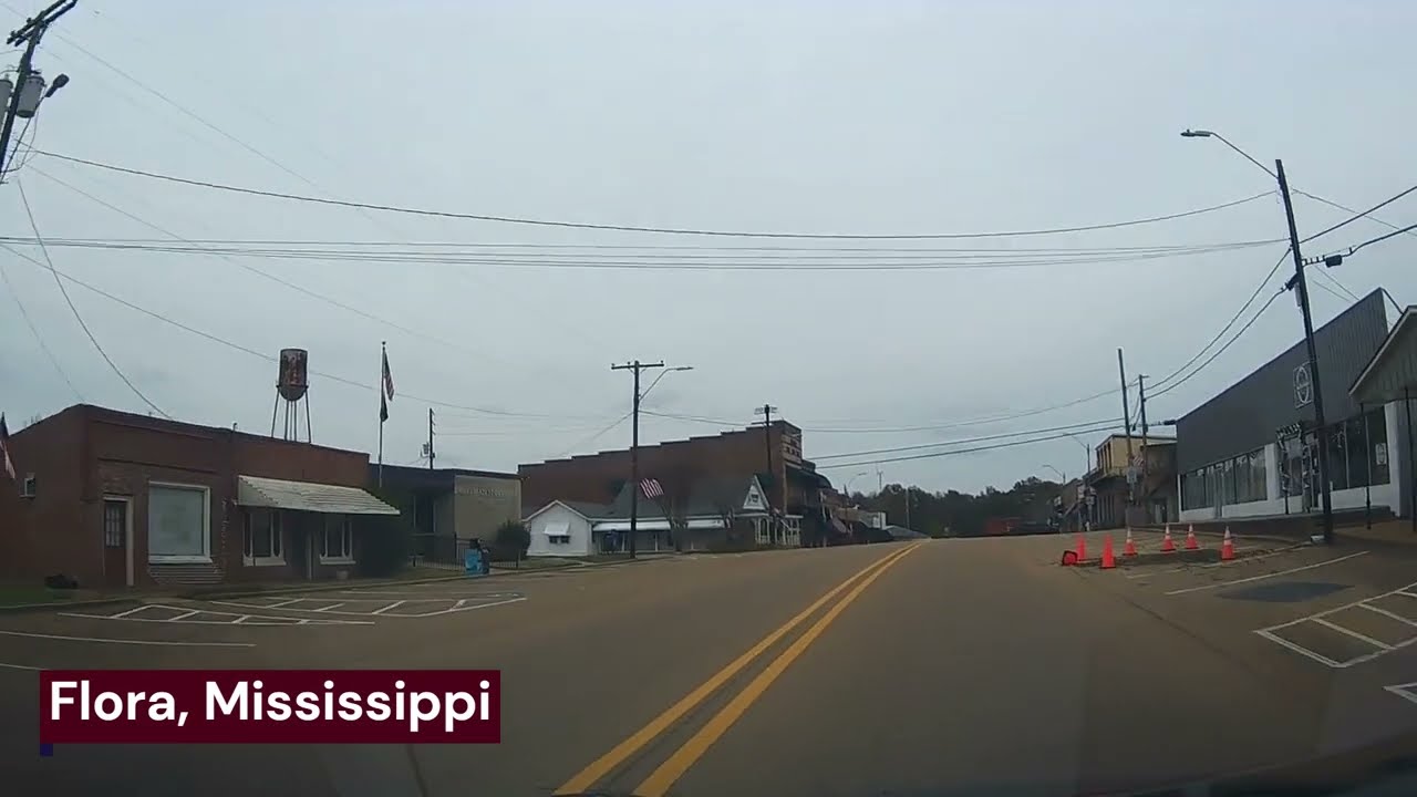 Flora, Mississppi Downtown Main Street - Highway 22