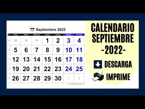CALENDARIO SEPTIEMBRE 2022