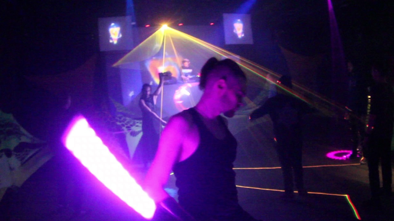 tribal fusion skirt Flame Spirit light show - GOA Buddit | Power of TEN 07/04/2017