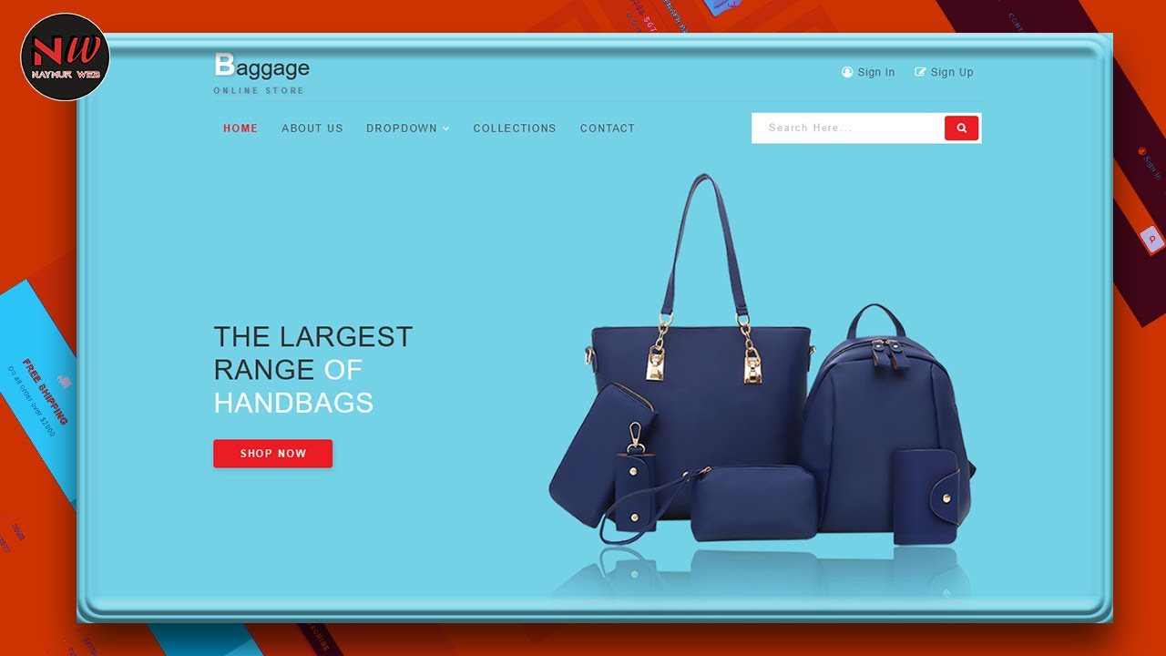 website ecommerce template free download || html css jquery || front ...