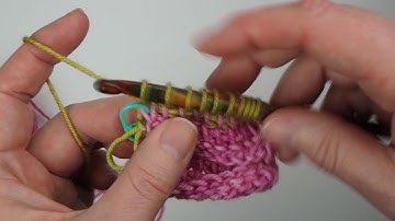 Tunisian Crochet Colour Change Before Return Pass
