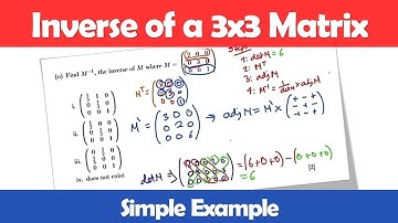 Inverse of a 3x3 Matrix (easy example with many zeros)
