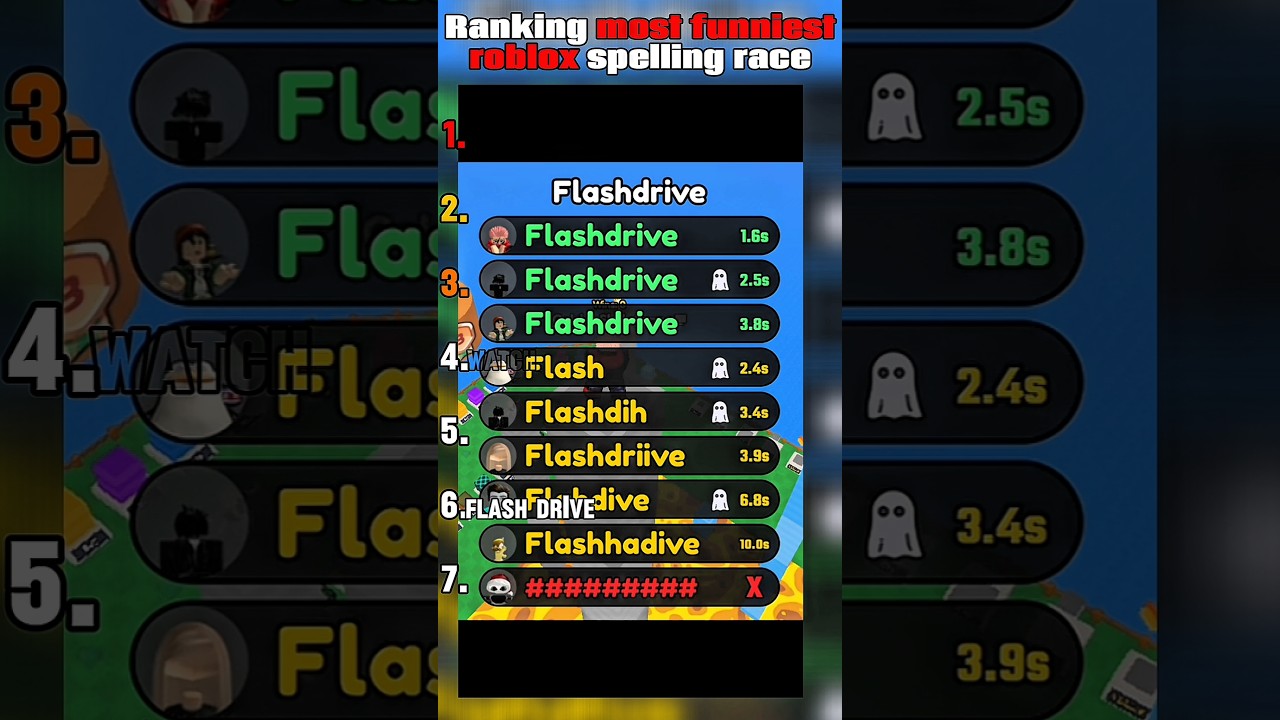 Ranking the Funniest roblox spelling race moments 