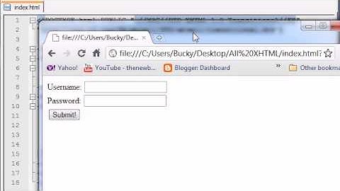 XHTML and CSS Tutorial - 45 - Submitting Forms