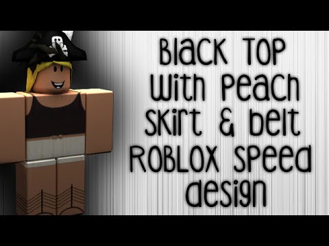 Black Top W Cream Skirt Belt Speed Design Roblox Youtube - roblox belt pants