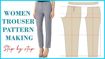 Basic Pant Pattern Drafting For Beginners | How To Make Women