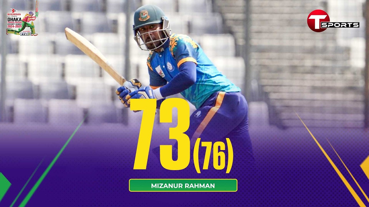 A brilliant 73-run knock from Mizanur Rahman against Dhanmondi Club ...