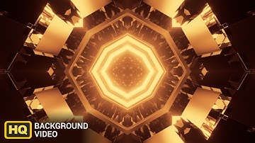 Golden Loop Abstract VJ Motion Background | Neon Light Loops | Free Video Background #vj #loop