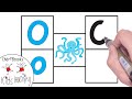 How to write letters for children - Teaching alphabet letters O - Alphabet for kids