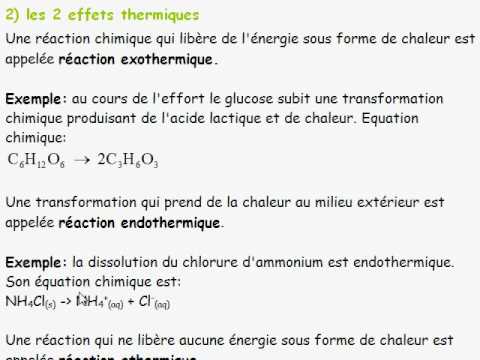 seconde 2010 / 16: la transformation chimique / III-2 effets thermiques ...