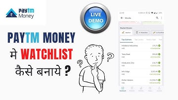 How To Create Watchlist In Paytm Money | #watchlist creation