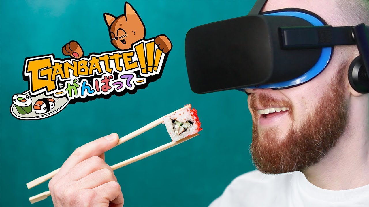 EATING SUSHI IN VIRTUAL REALITY!! Ganbatte VR Oculus Rift Multiplayer with Nathie YouTube