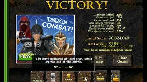 GemCraft Chapter 0: third Arcane Guardian 90k score endgame (my first try)