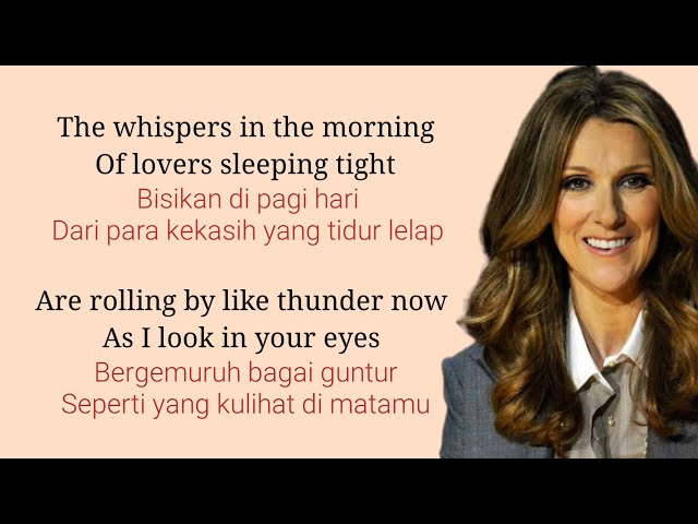 The Power Of Love - Celine Dion ( lirik dan terjemahan ) class=