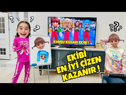 KOMŞU KIZI EKİBİNİ EN İYİ ÇİZEN KAZANIR !! PELİNSU, KOKOŞNAZ, DURUSU !!!