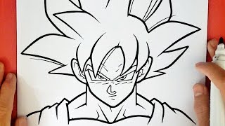 Como Desenhar Goku Instinto Superior Completo com Aura - How to Draw Goku  Ultra Instinct Complet. 