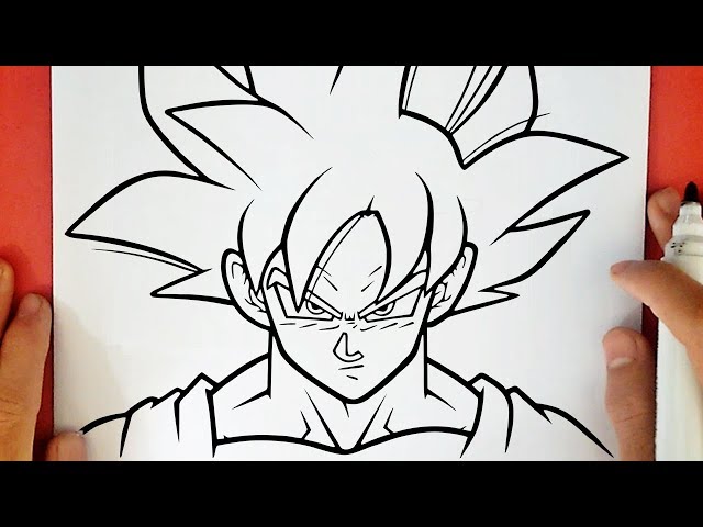 draw Goku instinto superior incompleto 🔥 #desenho #drawingmaster #dra