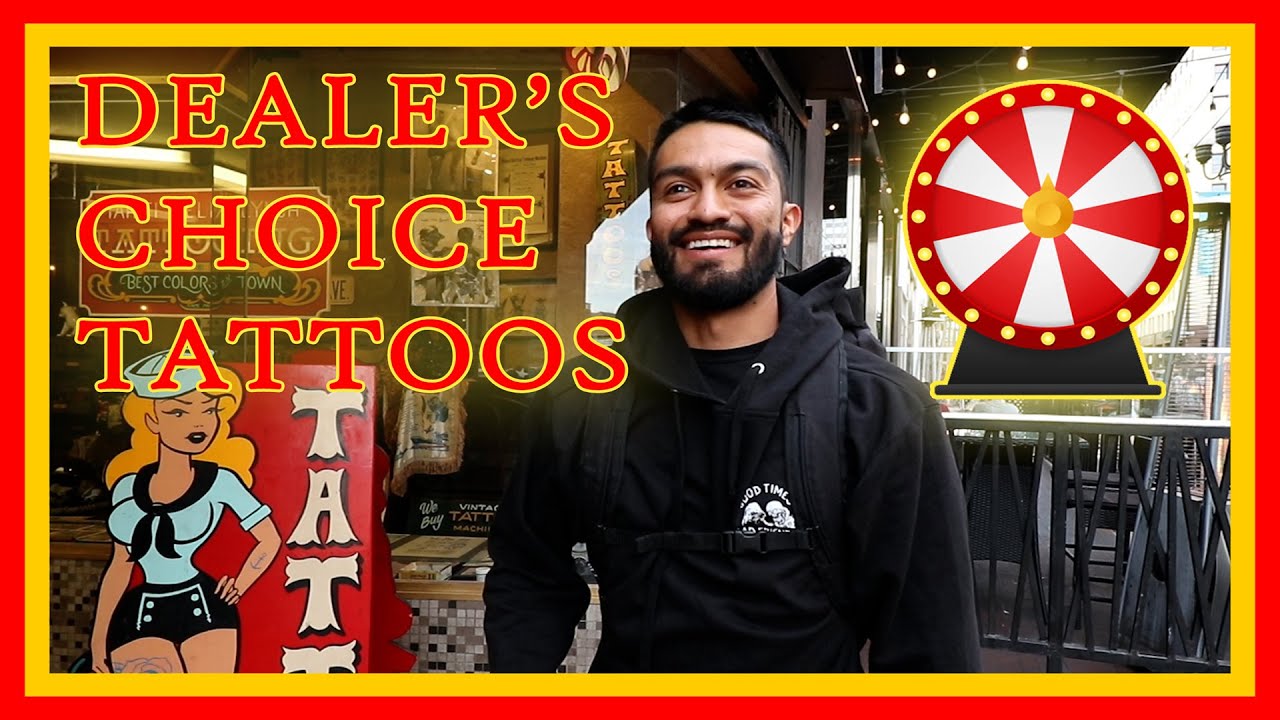 Tattoo artist chooses your tattoo Dealers choice tattoo TATTOO